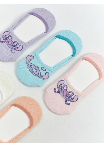 Yeni Sezon Stitch ve Angel Desenli Kiz Cocuk Babet Corap 5'li - S5NR62Z4 modelleri