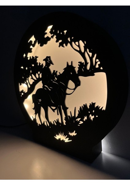 Kovboy Temalı Masa Üstü Lamba, USB Bağlantılı, Aç Kapa, Şık ve Kullanışlı Tasarım fiyatları