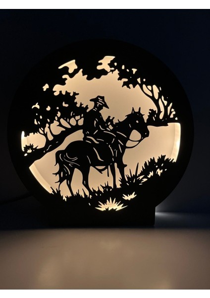 Kovboy Temalı Masa Üstü Lamba, USB Bağlantılı, Aç Kapa, Şık ve Kullanışlı Tasarım modelleri