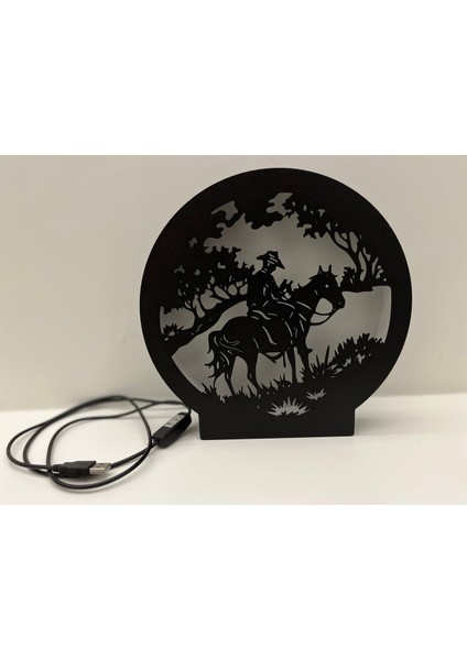 Kovboy Temalı Masa Üstü Lamba, USB Bağlantılı, Aç Kapa, Şık ve Kullanışlı Tasarım fırsatları