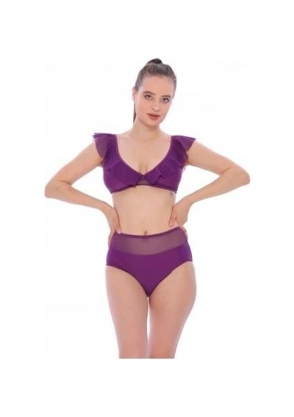 Argisa Düz Fırfırlı Yüksek Bel Yeni Bikini fiyatları