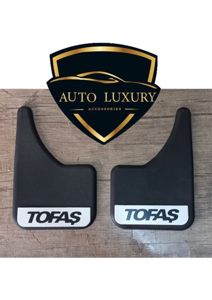 Tofaş Yazılı Siyah Plastik Paçalık Çamurluk 2 Adet