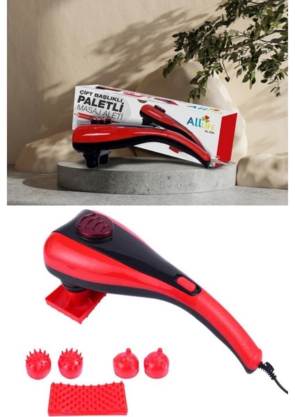 Çift Başlıklı ve Paletli Çok Fonksiyonlu Masaj Aleti Büyük Boy