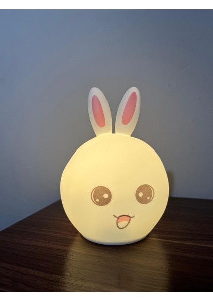 Renkli Silikon Tavşan Gece Lambası, Dokunmatik ve Çocuk Odası Için Işıklı Dekorasyon fiyatları