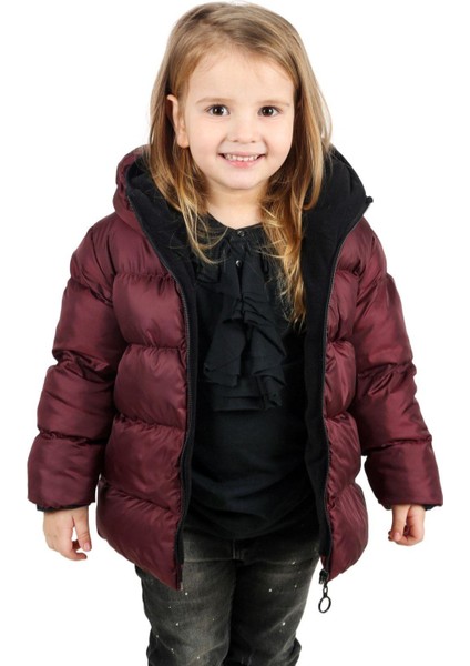 Kız Çocuk Polarlı Kapüşonlu Su Geçirmez Rüzgara Dayanıklı Şişme Kışlık Mont & Kaban modelleri