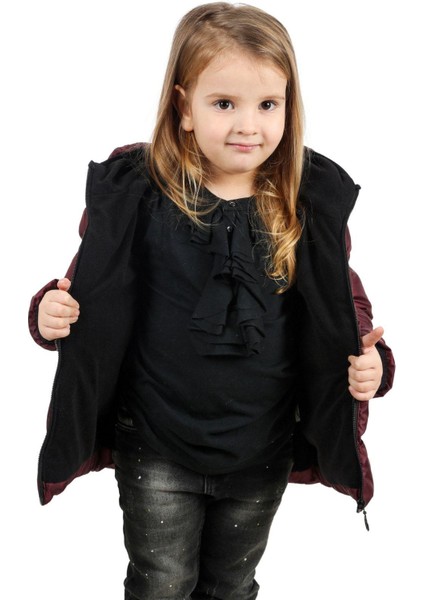 Kız Çocuk Polarlı Kapüşonlu Su Geçirmez Rüzgara Dayanıklı Şişme Kışlık Mont & Kaban fırsatları