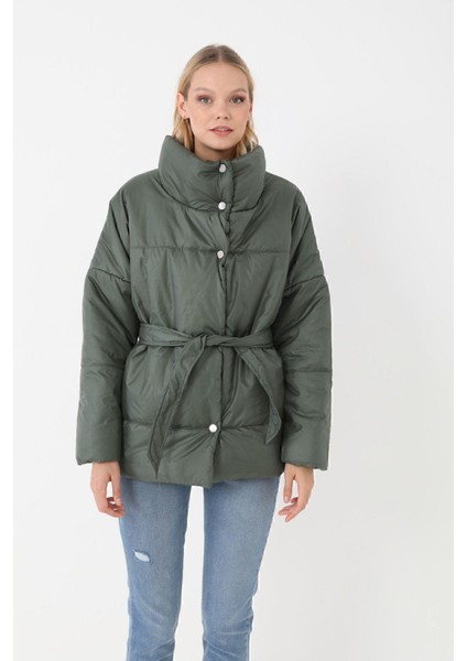 Spor Kadın Dolgulu Astarlı Su Geçirmez Rüzgara Dayanıklı Oversize Bomber Mont Parka fırsatları