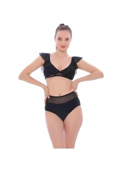 Argisa Düz Fırfırlı Yüksek Bel Yeni Bikini