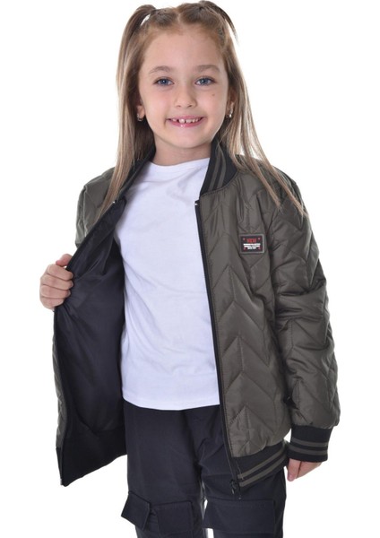Kız Çocuk Kolej Yaka Astarlı Su ve Rüzgar Geçirmez Fermuarlı Cep Mont Ceket fırsatları