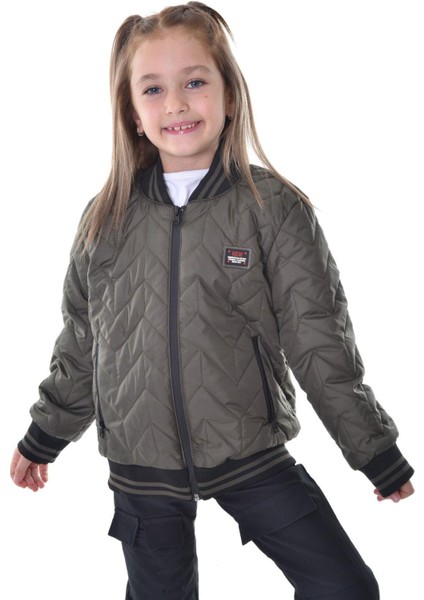 Kız Çocuk Kolej Yaka Astarlı Su ve Rüzgar Geçirmez Fermuarlı Cep Mont Ceket indirimleri