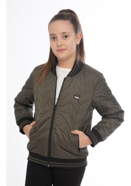 Kız Çocukkolej Yaka Astarlı Su ve Rüzgar Geçirmez Fermuarlı Cep Mont Ceket fiyatları