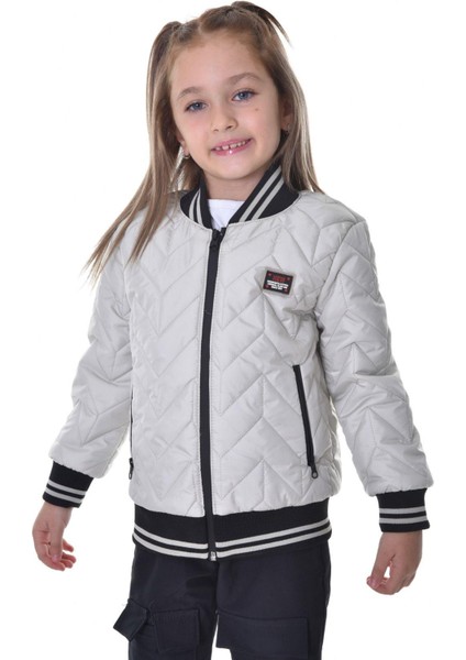 Kız Çocuk Kolej Yaka Astarlı Su ve Rüzgar Geçirmez Fermuarlı Cep Mont Ceket fırsatları