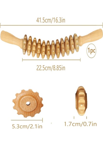 12 Dönerli Ahşap Masaj Rulosu ile Vücut Şekillendirme modelleri