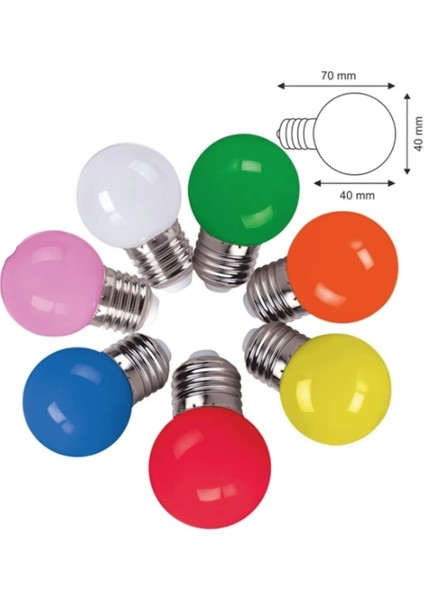 2W Gece Kırmızı LED Top Ampul E27 - SR-4902K