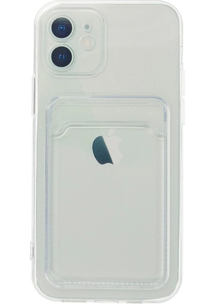 Newface iPhone 12 Kılıf Kart Şeffaf Silikon - Şeffaf fiyatları