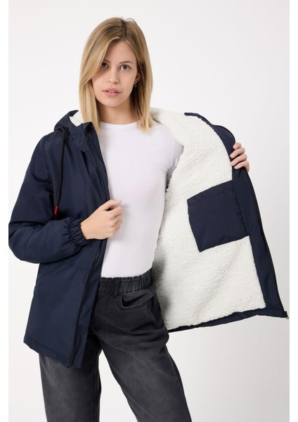 Spor Kadın Kürklü Su ve Rüzgar Geçirmez Kapüşonlu Mont Parka fiyatları