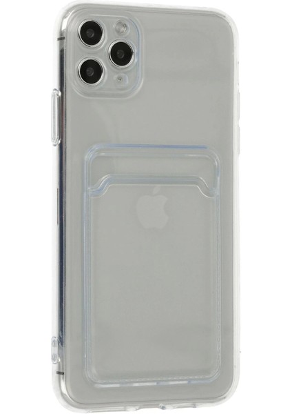 Newface iPhone 11 Pro Max Kılıf Kart Şeffaf Silikon - Şeffaf modelleri