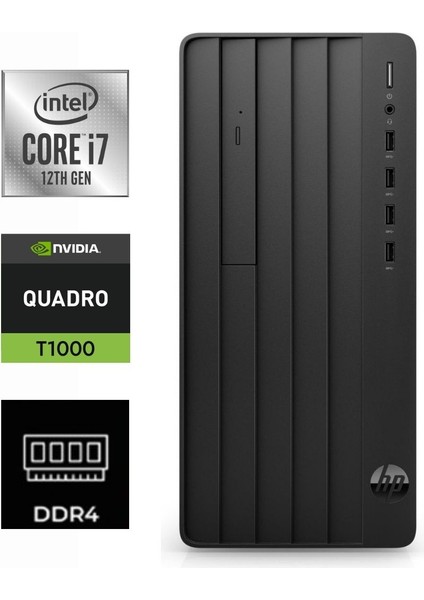 Pro Tower 290 G9 I7-12700K 9M938AT-250 64GB 2tb Quadro T1000 4 GB Freedos Masaüstü Bilgisayar