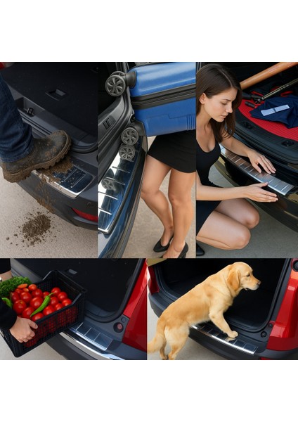 Ford Transit Arka Tampon Eşiği - Krom Taşlı | 2006-2014 Arası