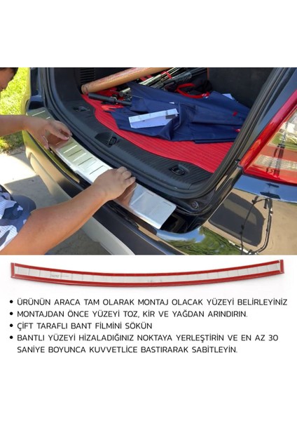 Ford Transit Arka Tampon Eşiği - Krom Taşlı | 2006-2014 Arası