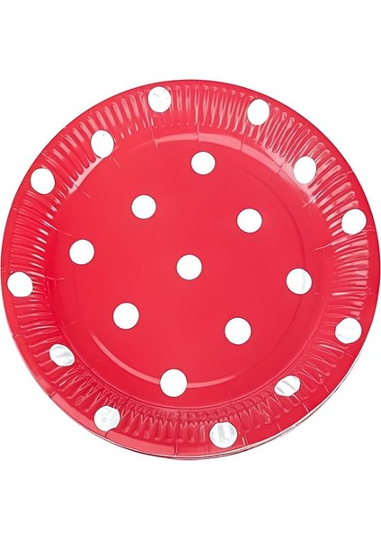Süpertrend Red Polka Dot Paper Plates