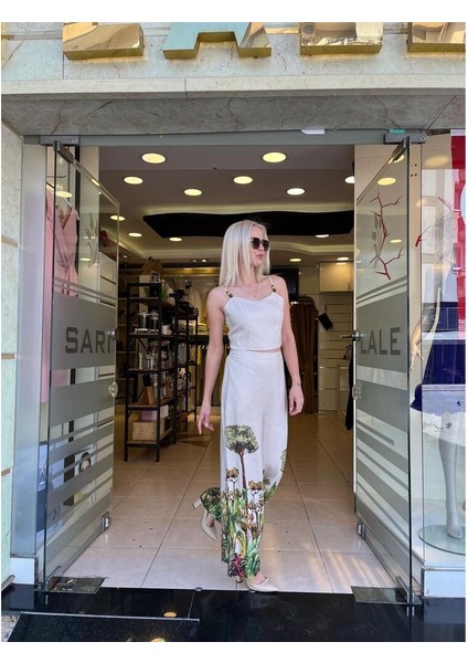 Baskılı Keten Kumaş Bluz fırsatları