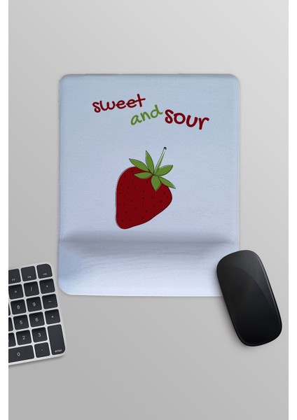 Sweet And Sour Baskılı Dikdörtgen Bilek Destekli Mousepad
