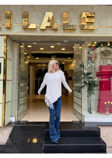 Etek Ucu Püskül Detaylı Triko modelleri