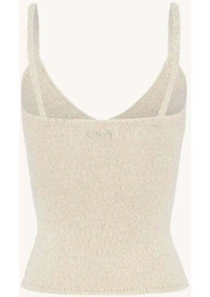 Kadınlar Için Carolina Dantel Detaylı Ivory Sequin Korse Bluz - Zarif ve Şık Tasarım fırsatları