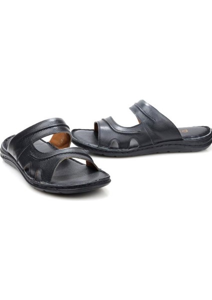 PS-33540 Ortopedik Erkek Masaj Tabanlı Hakiki Deri Terlik modelleri