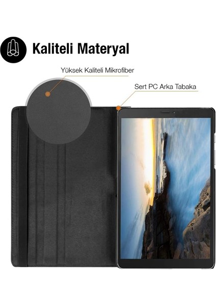 Sm Galaxy Tab A 10.0 (P580-P585) 360 Derece Döner Standlı KILIF-(1903) - KA2743-7877