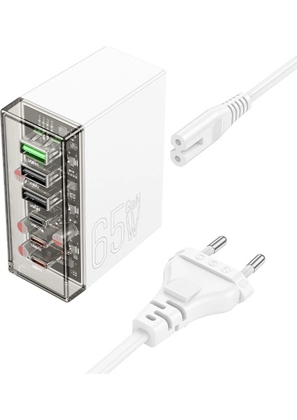 Hoco N36 PD65W Type-C + Usb-A 6 Girişli Masaüstü Şarj İSTASYONU-(1903) - KA7426-7658 fırsatları