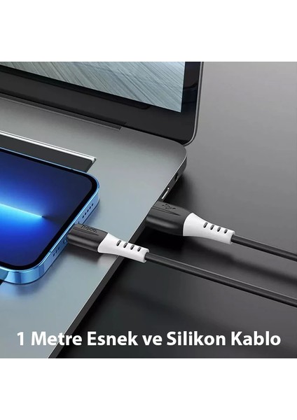 Hoco X82 iPhone Lightning To USB 2.4A Silikon Data ve Şarj KABLOSU-(1903) - KA7333-5684 modelleri