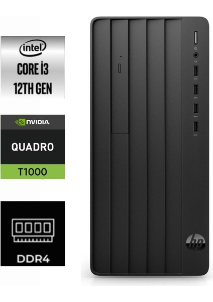 Pro Tower 290 G9 I3-12100 9M938AT-062 64GB 4tb Quadro T1000 4 GB Freedos Masaüstü Bilgisayar