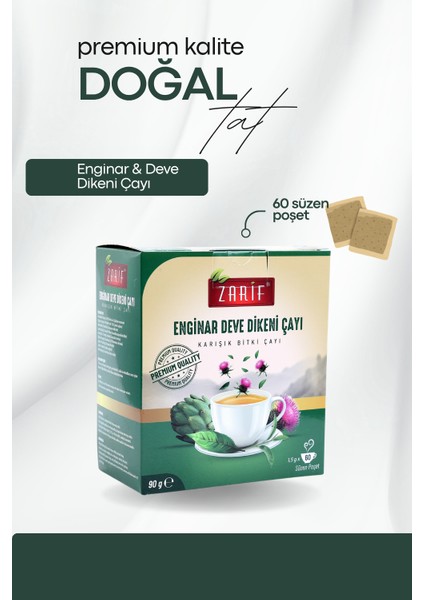 Enginar & Deve Dikeni Karışık Bitki Çayı (60’lı Süzen Poşet)