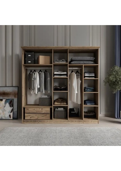 Soho 5 Kapaklı Bazalı Gardırop Tamamı Mdf modelleri