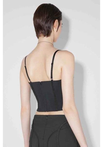 Şık Lara Korsaj - Ayarlanabilir Askılı Siyah Destekli Bluz fiyatları