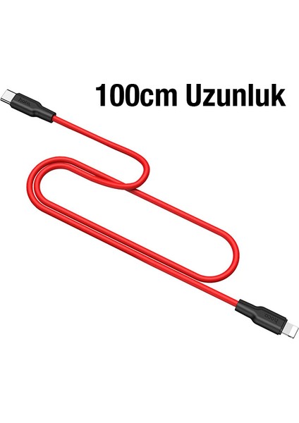 Hoco X21 Plus Pd 20W Type-C To iPhone Lightning Silikon Hızlı Şarj ve Data Kablos - KA7165-9506 modelleri