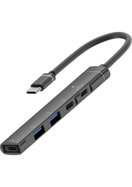 Ally HB01 5ın1 Type C Dönüştürücü Adaptör Hub ÇOKLAYICI-(1903) - KA5571-1647