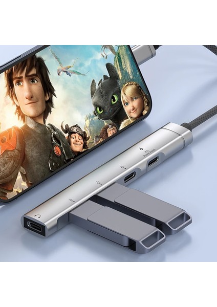 Ally HB01 5ın1 Type C Dönüştürücü Adaptör Hub ÇOKLAYICI-(1903) - KA5571-1647