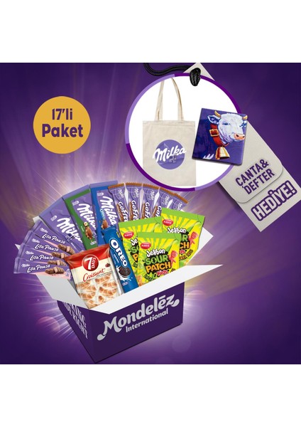 Atıştırmalık All Star Paketi (Milka Defter ve Milka Bez Çanta Hediyeli)