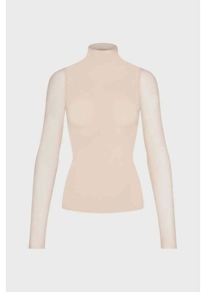 Trendy Mesh Uzun Kollu Üst - Konforlu ve Şık Tasarım (95% Polyester)