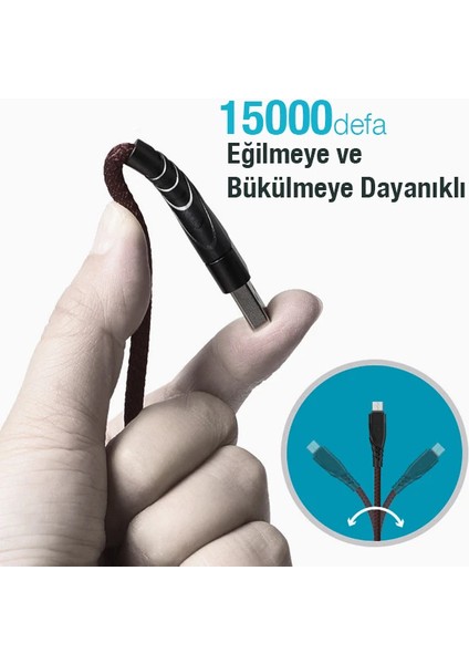 Ally Qc3.0 USB To Type-C Hızlı Şarj KABLOSU-(1903) - KA6588-6231 modelleri