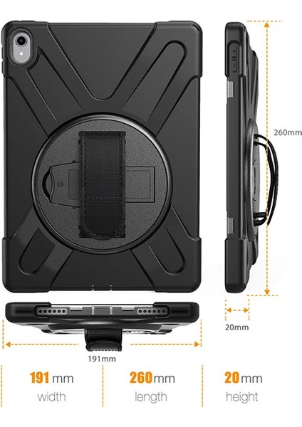 Ipad Pro 11 Inch (2021-2020-2018)3 Katmanlı Standlı Zırh KILIF-(1903) - KA3152-3763