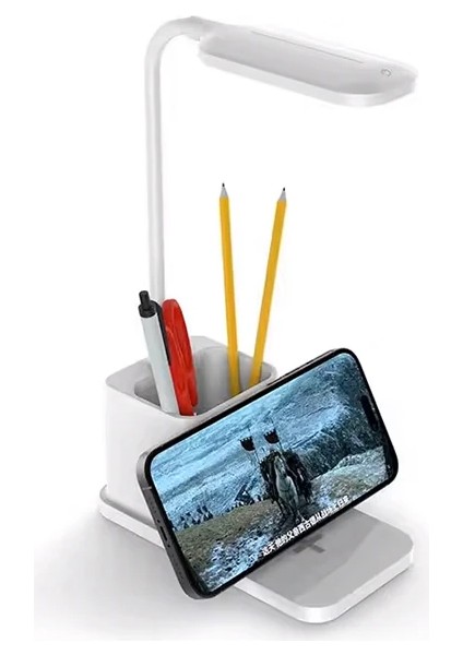 Ally Kablosuz Sarj Göz Korumali Portatif LED Masa Lambasi KALEMLIK-(1903) - KA6117-6976