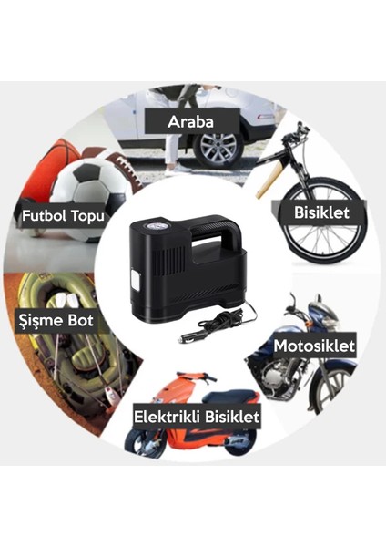 ST-217 12V Taşınabilir Hava Pompası Kompresör Araç Lastik Şişirme Makinesi-(1 - KA7127-8218 fırsatları