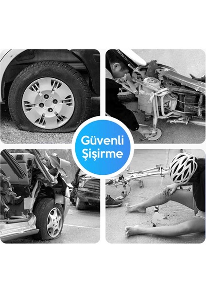 ST-217 12V Taşınabilir Hava Pompası Kompresör Araç Lastik Şişirme Makinesi-(1 - KA7127-8218 indirimleri