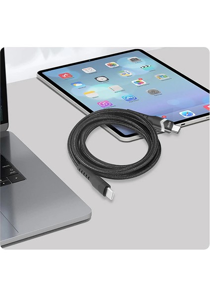 Ally LED Işıklı 65W Type-C To Type-C Hızlı Şarj Kablosu 1M-(1903) - KA4795-2608 indirimleri