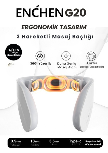 Iç ve Dış Isı, Elektrik ve Frekanslı 4 Modlu Şarjlı Masaj Aleti