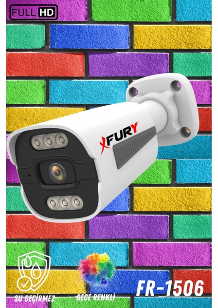 3 Kameralı 6 Warm LED Gece Renkli Görüş-Cepten Izle-Su Geçirmez Güvenlik Kamerası Seti 250GB